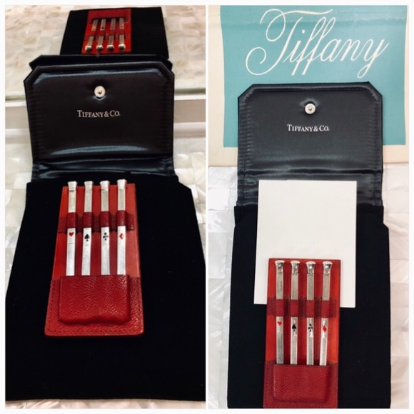 ⭐️💲SOLD💲⭐️ Vintage TIFFANY & Co Germany Sterling Silver bridge Pencils SET - Picture 4 of 13